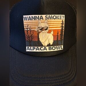 new handmade Women’s/Mens New trucker hat” wanna smoke? Alpaca bowl”